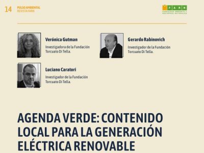 AGENDA VERDE_CONTENIDO LOCAL PARA LA GENERACIÓN ELÉCTRICA RENOVABLE